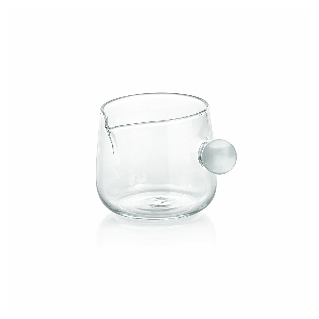 Cremeira de vidro borosilicato Bilia - Branco