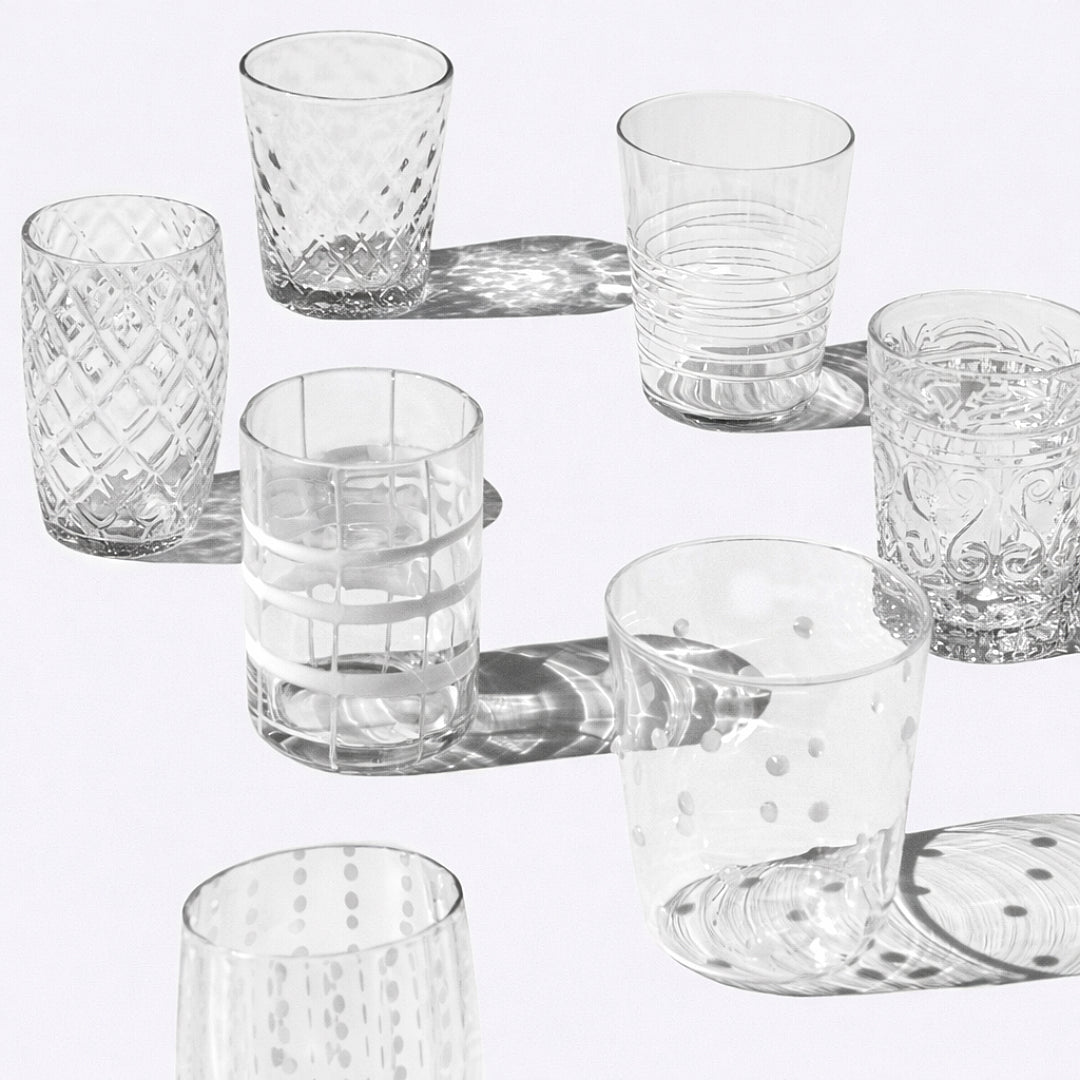 Copo Melting Pot em Vidro Transparente | Conjunto com 6 Unidades