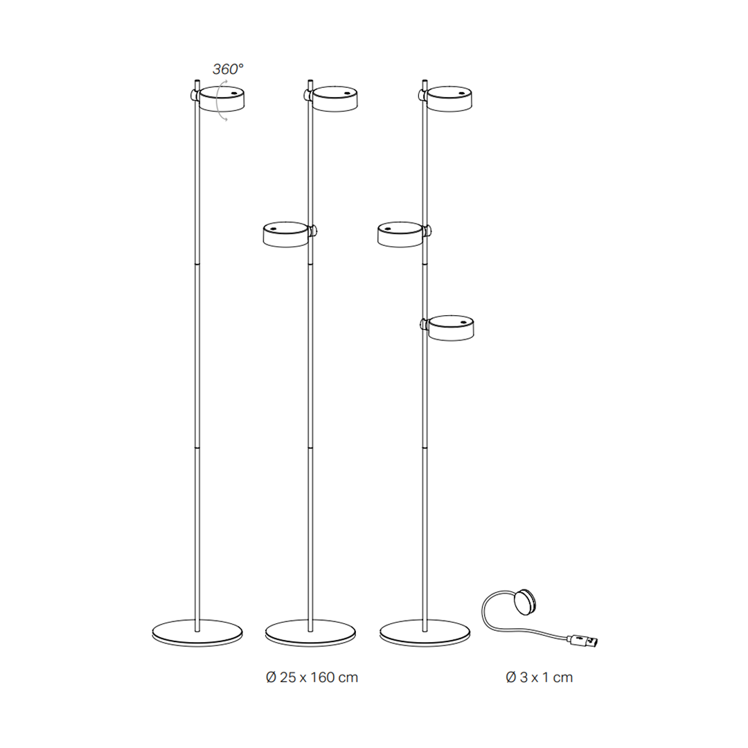 Luminária Super-O de Piso - 1 Módulo