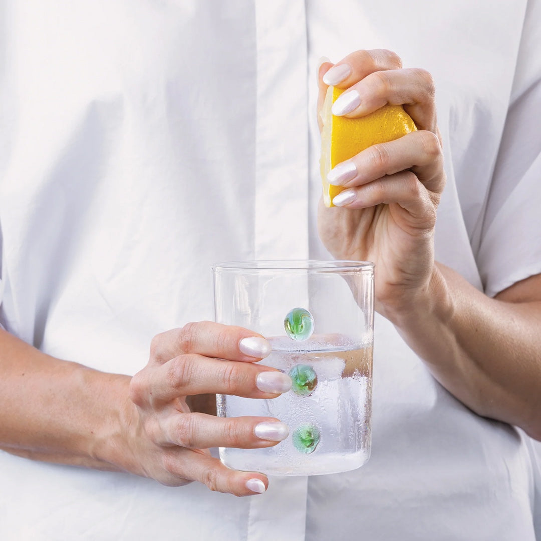 Copo de vidro de borossilicato Petoni - Cores sortidas | Conjunto com 6 unidades