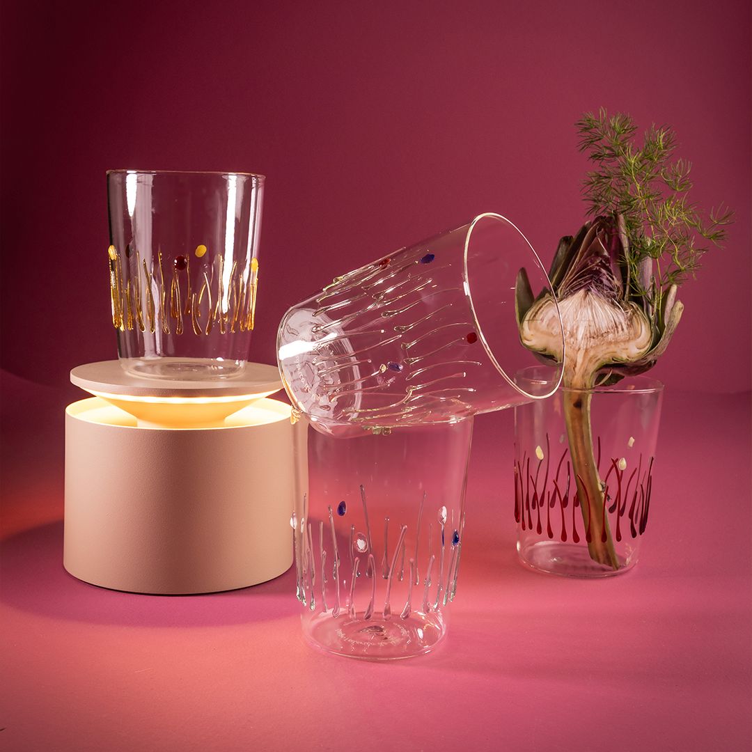 Copo de vidro borosilicato 4 Stagioni - Cores sortidas | Conjunto com 4 unidades