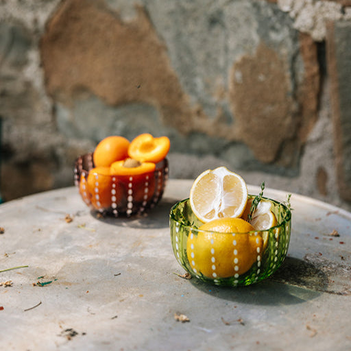 Jogo de Bolws de Sobremesa de vidro Perle | Conjunto com 2 unidades