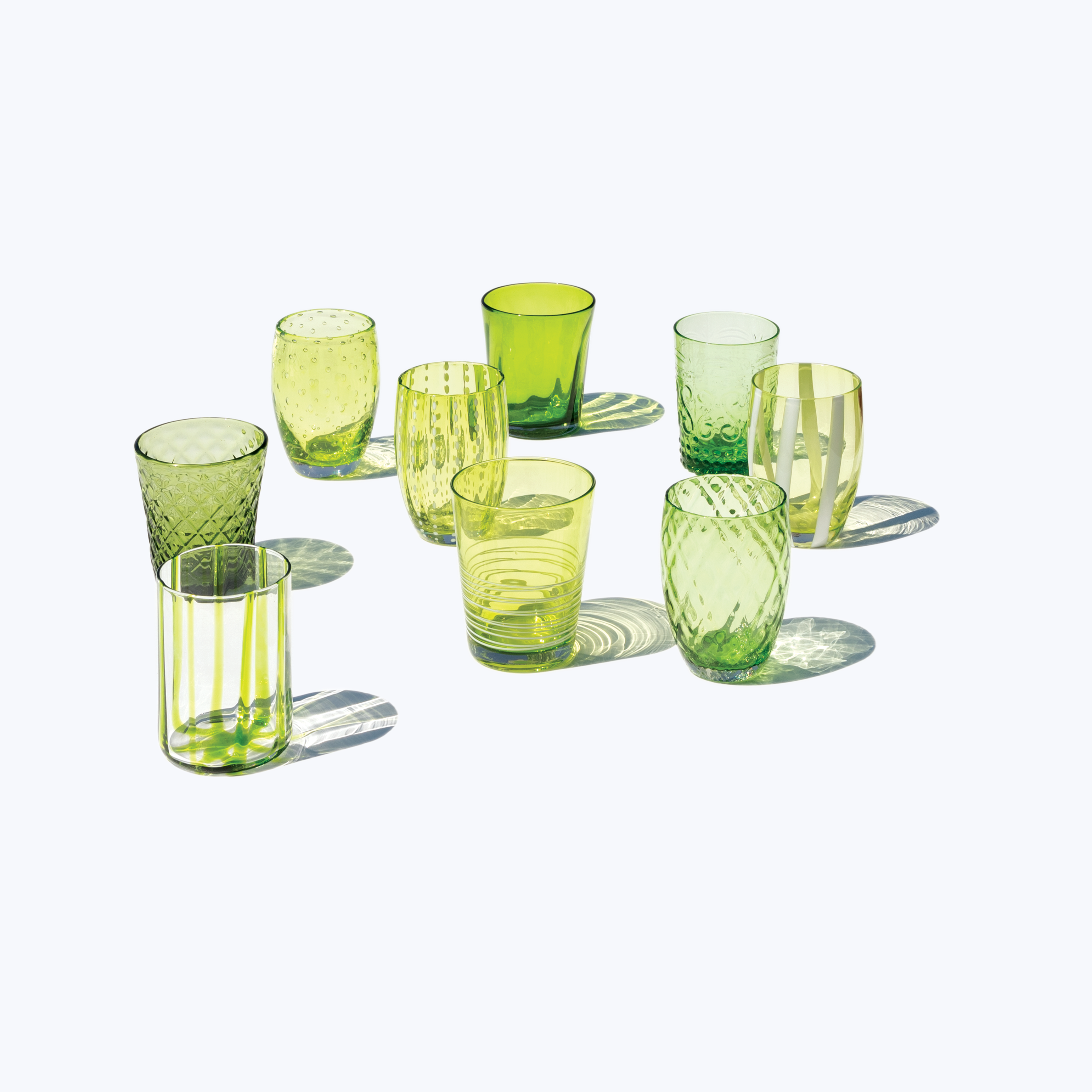 Copo de vidro Melting Pot - Verde