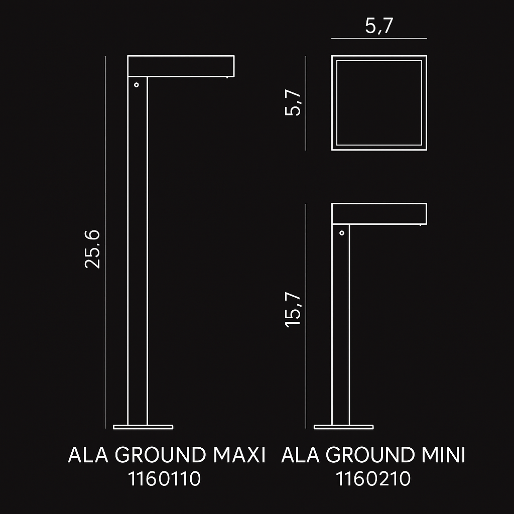 Luminária Solar Ala Groud Mini