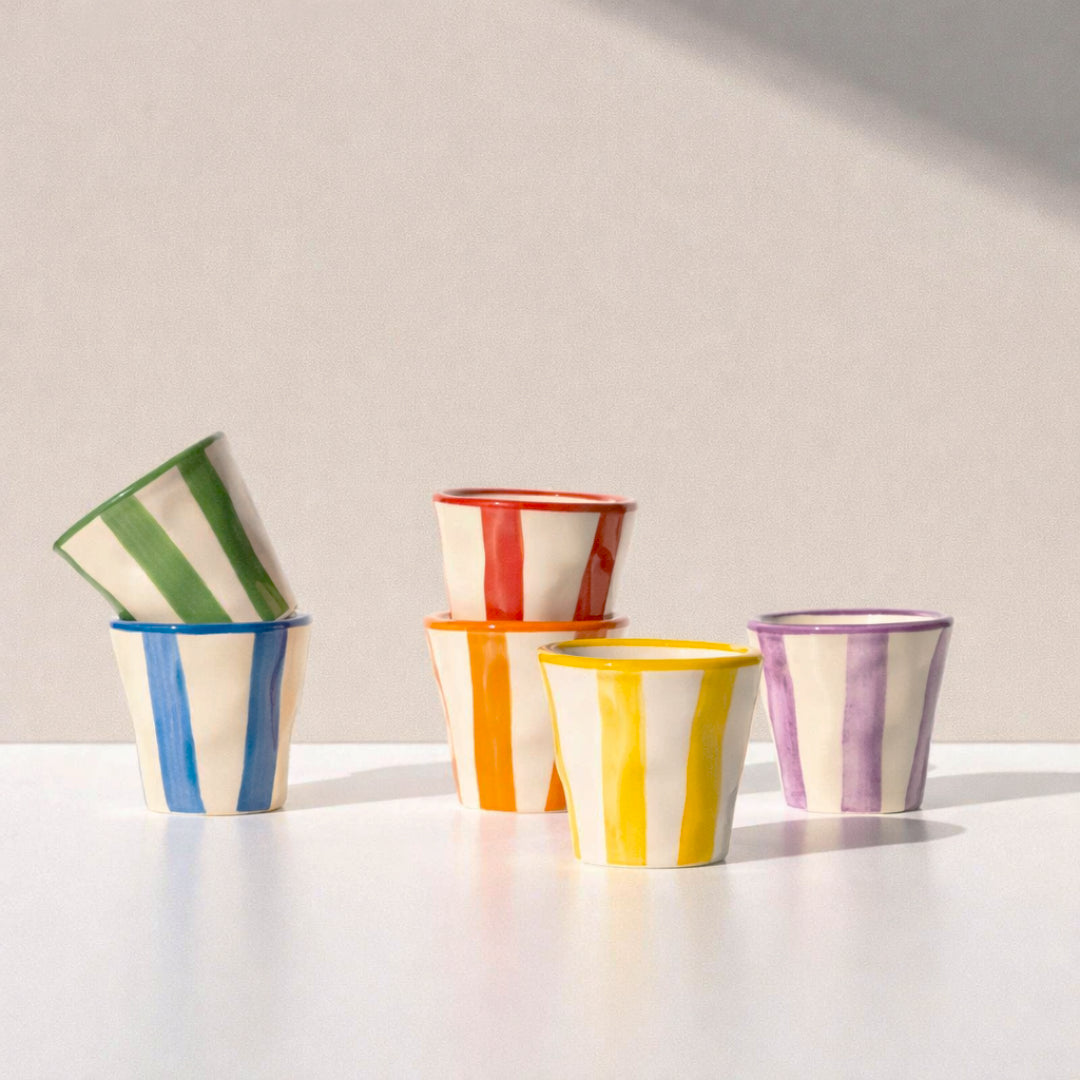 Copos pequenos Righe -  Conjunto com 6 peças